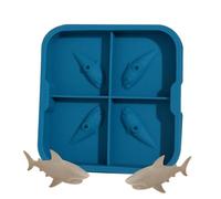 Plateau De Cube De Glace - Moules De Glace En Silicone De Requin 3D | Moules De Cubes De Glacce Réutilisables | Moule De Requin Idéal Pour Le Whisky, Les Fêtes, Les Boissons À Thème, Le Refroidissemen
