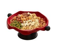 Plateau Service - 30,5 Cm Présentoir Surélevé | Plateau À Fruits Moderne Surélevé Avec Égouttoir De Service PP | Présentoir À Desserts, Biscuits, Gâteaux, Bijoux, Clés Pour Salon Cuisine Salle De BAI