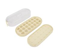 Plateaux de glace pour zer, plateau de glaçons avec couvercle et bac à grande capacité multifonction portable zer zer gil de glaçons plateau pour les boissons et jus de (Amarillo)