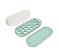 Plateaux de glace pour zer, plateau de glaçons avec couvercle et bac à grande capacité multifonction portable zer zer gil de glaçons plateau pour les boissons et jus de (Verde)