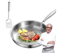 Plateful Titanium Pan with Lid, 100% Pure Titanium Pan for Cooking, Non-Stick titanium Hammered Pans Pro, Even Heating, Ultra-Durable & Scratch-Resistant, Perfect for Every Cooktop (No Lid,10.23in)
