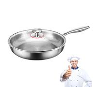 Plateful Titanium Pan with Lid, 100% Titanium Pro Hammered Pans for Cooking, Multifunctional Durable Frying Nonstick Pans, Non-Stick, Perfect for Every Cooktop (With Lid,26cm/10.23in)