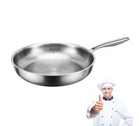 Plateful Titanium Pan with Lid, 100% Titanium Pro Hammered Pans for Cooking, Multifunctional Durable Frying Nonstick Pans, Non-Stick, Perfect for Every Cooktop (No Lid,30cm/11.81in)
