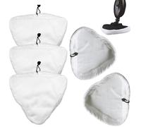 PLATEYTR 5 Piezas Mopa Vapor Paño de Repuesto, Vaporeta Aspiradora Paño de Repuesto, Mayoría Steam Mop, Escoba, Limpia Sofas Vapor Extracción, Lavable Lavable, Reutilizable(Blanco)