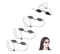 PLATEYTR Gafas de protección Ocular para fototerapia 4 Unidades, Gafas de Seguridad UV para Bronceado con diseño ergonómico en Silicona Negra, Ideales para tratamientos estéticos y médicos