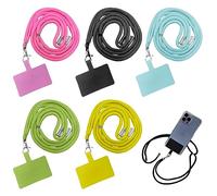 PLATEYTR Paquete de 5 Cordones Universales para Moviles Universales para Smartphones, Cordón Ajustable para Colgar Cordon Movil Cuello Universal Compatible con iPhone/Samsung/Xiaomi/Huawei