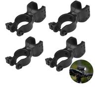 PLATEYTR Soporte para bastón Silla de Ruedas Andador - Clip de luz Universal Negro x4 Unidades - Accesorio Ajustable 360° para Bicicleta, montaña o Carretera, Ideal para Ciclismo Nocturno