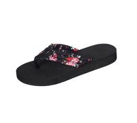 Platform Flip Flop for Women UK Comfortable Bohemia Satin Wedge Slippers Summer Beach Sandals Pool Thongs Post Toe Lightweight Shoes for Women Ladies Girls