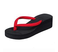 Platform Flip Flops for Women Open Toe Slip On Slides Sandals Ladies Wide Fit Wedge Sandal for Plantar Fasciitis Orthopedic Shoes Women's Sports & Outdoor Sandals for Beach Summer Holiday