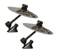 Platillo Bateria para Coche 1-2 unidades de platillos choque for coche, con ventilación, fáciles sujetar clip, mini, for amantes la música, aptos for todo tipo vehículos(2pcs silver)