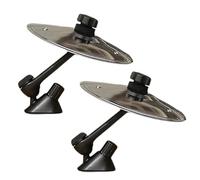 Platillo Bateria para Coche Platillo de choque for coche, mini tambor con rejilla ventilación, fácil sujetar, apto for todo tipo vehículos. Decoración(Silver 2pcs)