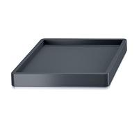 Platillo Cuadrado 37x37 Borde para Retener Agua con Ruedas 360° Diseño Moderno Plástico Color Negro