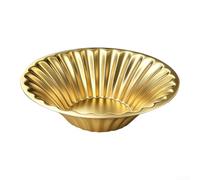 Platillo de acero inoxidable 304, diseño de crisantemos, plato para aperitivos para patatas fritas, hogar, gastronomía, plata, 11,5 cm (dorado)
