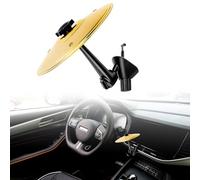 Platillo de coche, tambor con símbolo de coche, mini platillos de tambor de ventilación de aire, creativo y divertido metal musical giratorio de 360°, decoración musical de dedo para el interior