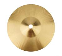 Platillo de para latón 10 Pulgadas para Splash Efectos Musicales(8inch) | Sonido y nítido, ideal para crash, acabado dorado pulido, a golpes, 14 pulgadas