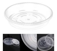 Platillo de plástico transparente para drenaje de macetas, bandeja de goteo reutilizable resistente para uso en interiores y exteriores, se adapta a tamaños estándar de plantas en maceta (6/8/10/12