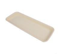 Platillo de resina rectangular para plantas, bandeja de goteo para macetas de interior y exterior, base grande, colector de agua, protección de suelo de jardín, beige, marrón, varios tamaños (beige XL