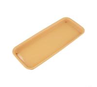 Platillo de resina rectangular para plantas, bandeja de goteo para macetas de interior y exterior, base grande, colector de agua, protección de suelo de jardín, beige, marrón, varios tamaños (marrón M