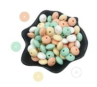 Platillo De Silicona 12mm 50pc Bolas De Silicona a Granel Para Collar De Bricolaje Pulsera