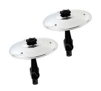 Platillo de ventilación para coche, divertido mini platillo para ventilación de coche, regalo peculiar para conductores, bateristas y amantes de la música (plateado, 2 unidades)