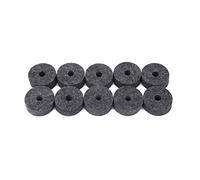 Platillo Fieltro, 10 Piezas Almohadillas de Fieltro Negro Arandelas Platillo de Pie Reemplazo para Batería (Gris)