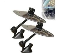 Platillo para coche, tambor con símbolo de coche, miniplatillos fáciles de enganchar para amantes de la música, para que la conducción sea más divertida, fácil de instalar, 2PCS (Plata)
