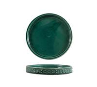 platillo para Plantas Palet de Escultura Retro Lujo Ligero for Plantas, Ideal for jardinería doméstica, for macetas, platillos y bandejas Goteo platillo para Maceta(Green,Medio)