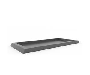 Platillo rectangular Grau de resina 108,5x49 para maceta mod. Matera