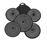 Platillo Tipo Crash Juego De Platillos Silenciosos Sombreros Altos De 14"Crash De 16"Crash De 18"Crash De 20"Platillo De Bajo Volumen Para Práctica De Batería De Paseo Más Una Bolsa Para Platillos(A)