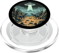 Platillo Volador Alien Lover, abducción de ovnis, Dinosaurio PopSockets PopGrip para MagSafe