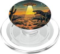 Platillo Volador Alien Lover, abducción de ovnis, Dinosaurio PopSockets PopGrip para MagSafe