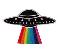 Platillo Volador del Arco Iris del platillo Volante Cosa en la Insignia Bordada UFO del Espacio de la NASA Extraterrestre