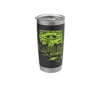 Platillo volador extraterrestre extraterrestre UFO Distressed Area 51 Vaso térmico de acero inoxidable de doble pared