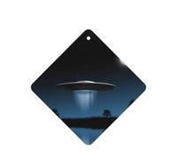 Platillo volador por la noche, 10 piezas de ambientador de coche, hojas fragantes, accesorios para colgar en el coche con cuerdas para decoración