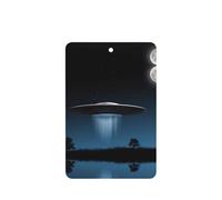 Platillo volador por la noche, 10 piezas de ambientador de coche, hojas fragantes, accesorios para colgar en el coche con cuerdas para decoración