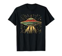 Platillo Volador Retro OVNI diseño de Nave Espacial alienígena Camiseta