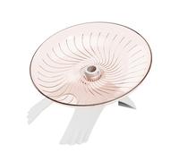 Platillo Volante para Hámster Silencioso - Rueda de Correr Sin Ruido Tipo Hámsters Enanos y Ratones, Disco Ejercicio Transparente con Marco Soporte | Spinner Estable en Jaulas más Hábitats (18cm)