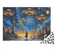 Platillo Volante Puzzle De 1000, Regalos, Juguete EduGatoivo, Decoración del Hogar, para Niños Mayores De 12 Años 1000pcs (75x50cm)