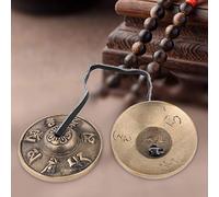 Platillos Campanas Budismo Platillos, Platillos de dedo, Aparatos musicales Dedo de latón para aparatos musicales Artículos religiosos