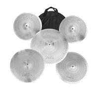 Platillos Crash Juego De Platillos Silenciosos Sombreros Altos De 14"Crash De 16"Crash De 18"Crash De 20"Platillo De Bajo Volumen Para Práctica De Batería De Paseo Más Una Bolsa Para Platillos(H)