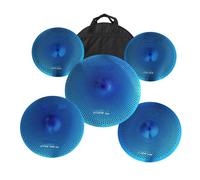 Platillos Crash Juego De Platillos Silenciosos Sombreros Altos De 14"Crash De 16"Crash De 18"Crash De 20"Platillo De Bajo Volumen Para Práctica De Batería De Paseo Más Una Bolsa Para Platillos(B)