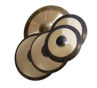 Platillos de Batería Juego De Platillos Profesionales Hammared Hi-Hat De 14"/Crash De 16"/Crash De 18"/Platillo Ride De 20" Con Bolsa Para Platillos