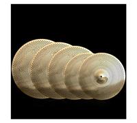 Platillos de Batería Juego De Platillos Silenciosos De Tambor Dorado De 5 Uds., Charles De 14''/Crash De 16''/Crash De 18''/platillo De Práctica De Paseo De 20''