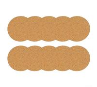 Platillos de corcho para plantas de interior, paquete de 10 con base de goma y parte superior absorbente, cubre cinco rangos de diámetro clave para compatibilidad (100 x 4,3 mm)