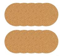 Platillos de corcho para plantas, paquete de 10 unidades con respaldo de goma, 5 tamaños, protectores impermeables y antideslizantes para muebles de interior y exterior (150 x 4,3 mm)
