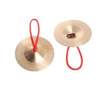 Platillos de dedo para danza del vientre, dedo de cobre, tibetano, Tingsha, yoga, espiritual, carillones budistas, instrumentos de percusión de mano para niños