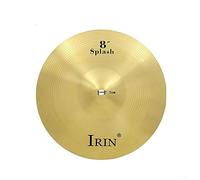 Platillos de latón de 8 pulgadas, platillos de percusión Splash Crash Hi-Hat Cymbal, accesorio de instrumento musical de platillo Crash de latón para juego de batería con acabado tradicional de latón