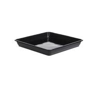 Platillos de plástico for macetas, 10 Uds., bandejas goteo for platillos plantas, Multicolor, varios tamaños for interiores y exteriores(Black,25.6x25.6cm)
