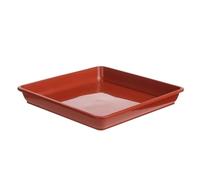 Platillos de plástico for macetas, 10 Uds., bandejas goteo for platillos plantas, Multicolor, varios tamaños for interiores y exteriores(Red,12x12cm)