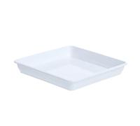 Platillos de plástico for macetas, 10 Uds., bandejas goteo for platillos plantas, Multicolor, varios tamaños for interiores y exteriores(White,18x18cm)